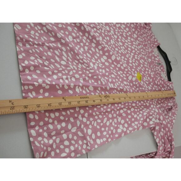 Women's Pink & White Cheetah Puff Sleeve top L - Picture 5 of 7